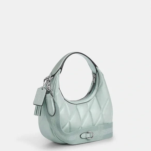 Coach Carmen Mini Crossbody Bag In /Silver/Green NWT - Picture 2 of 6